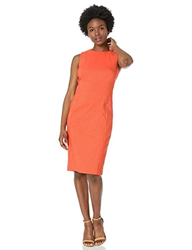 orange sheath dress