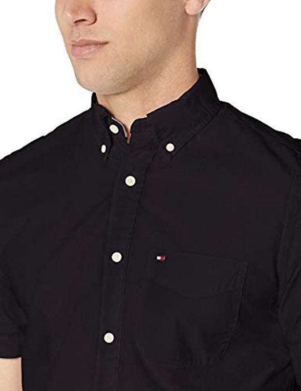 tommy hilfiger mens short sleeve shirts