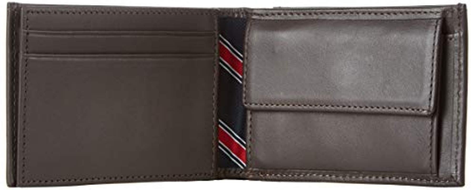 B x H x T Tommy Hilfiger Johnson CC Flap and Coin Pocket 13x10x2 cm Cartera Hombre^Mujer