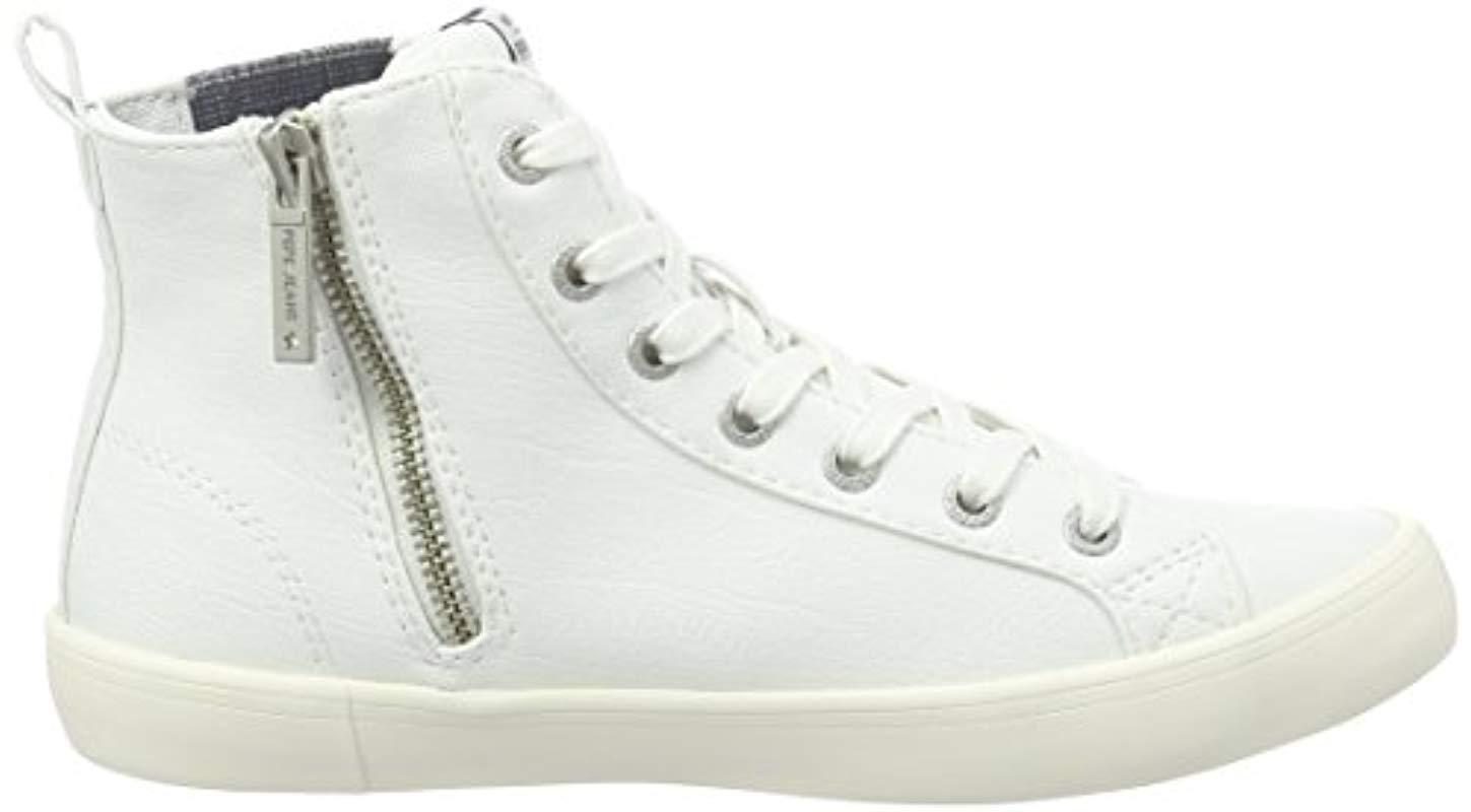 Jeans Coloris ChelseaBaskets Lyst Basses En Blanc Femme Clinton Pepe tshrBCQdx