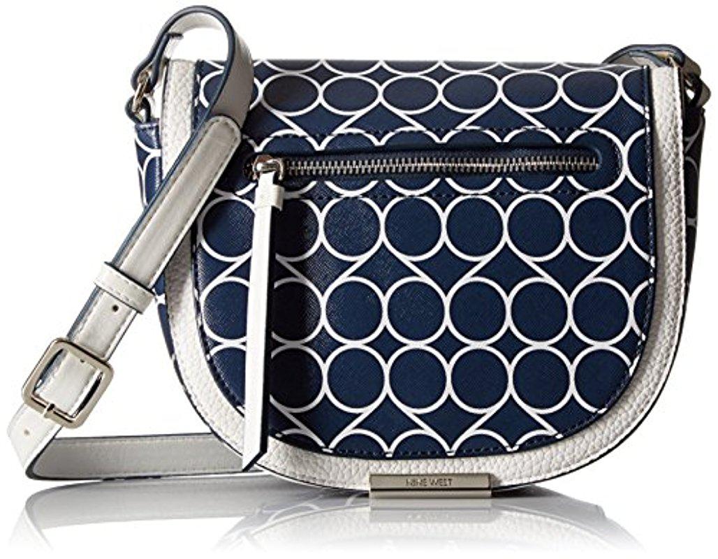 Lyst Nine West Dima Saddle Cross Body Bag In Blue Nine West