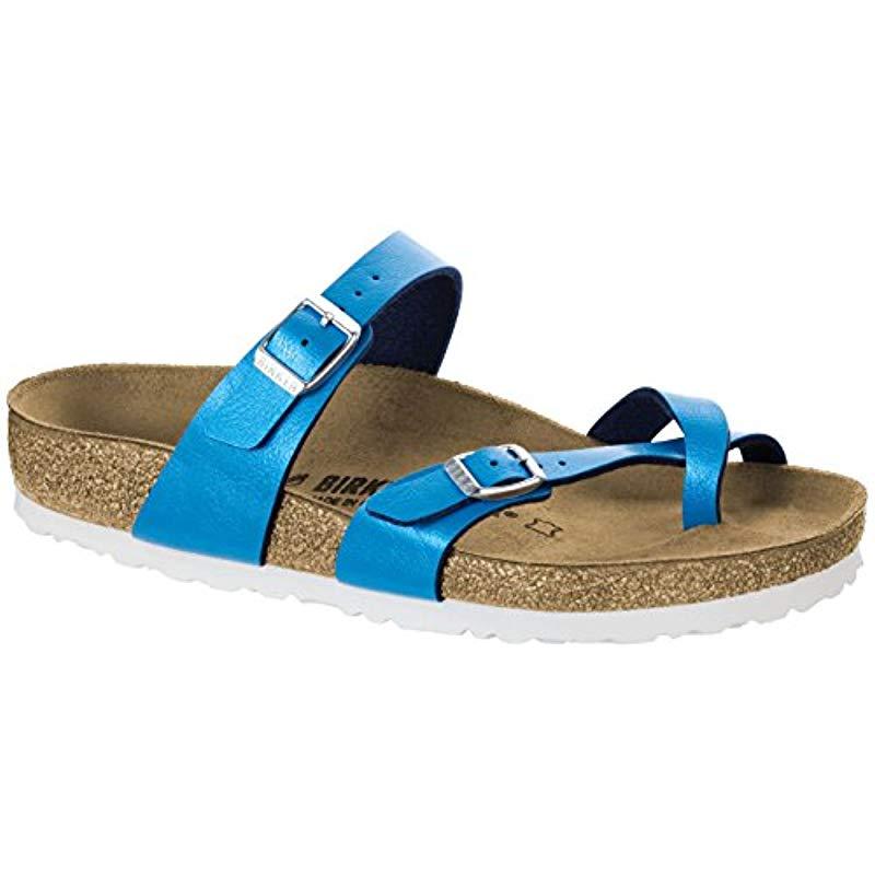 Birkenstock Mayari Oiled Leather Sandal in Blue for Men - Lyst