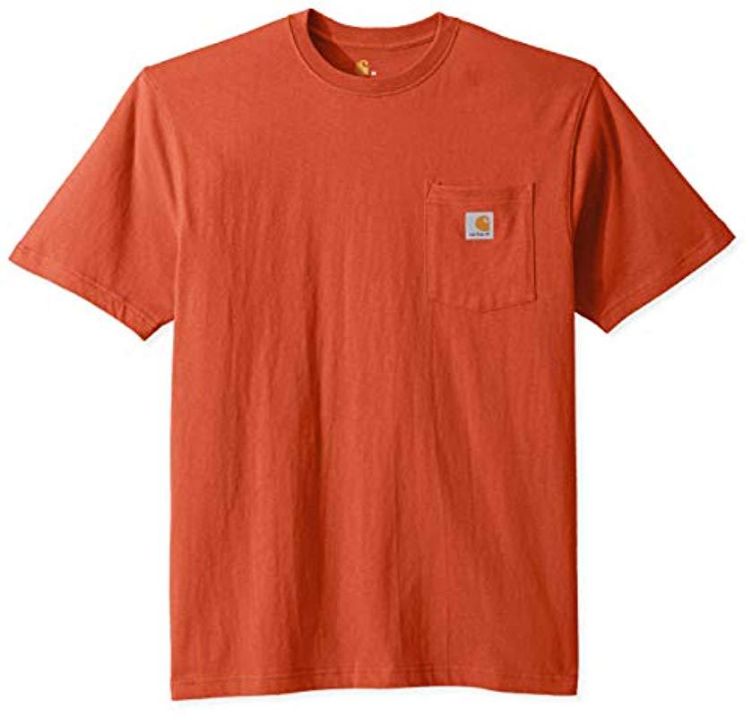 Carhartt K87 Workwear Short Sleeve T-shirt (regular And Big & Tall ...