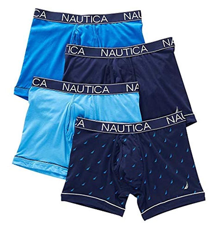 Nautica Cotton Stretch Classic Boxer Brief Multipack in Blue for Men - Lyst