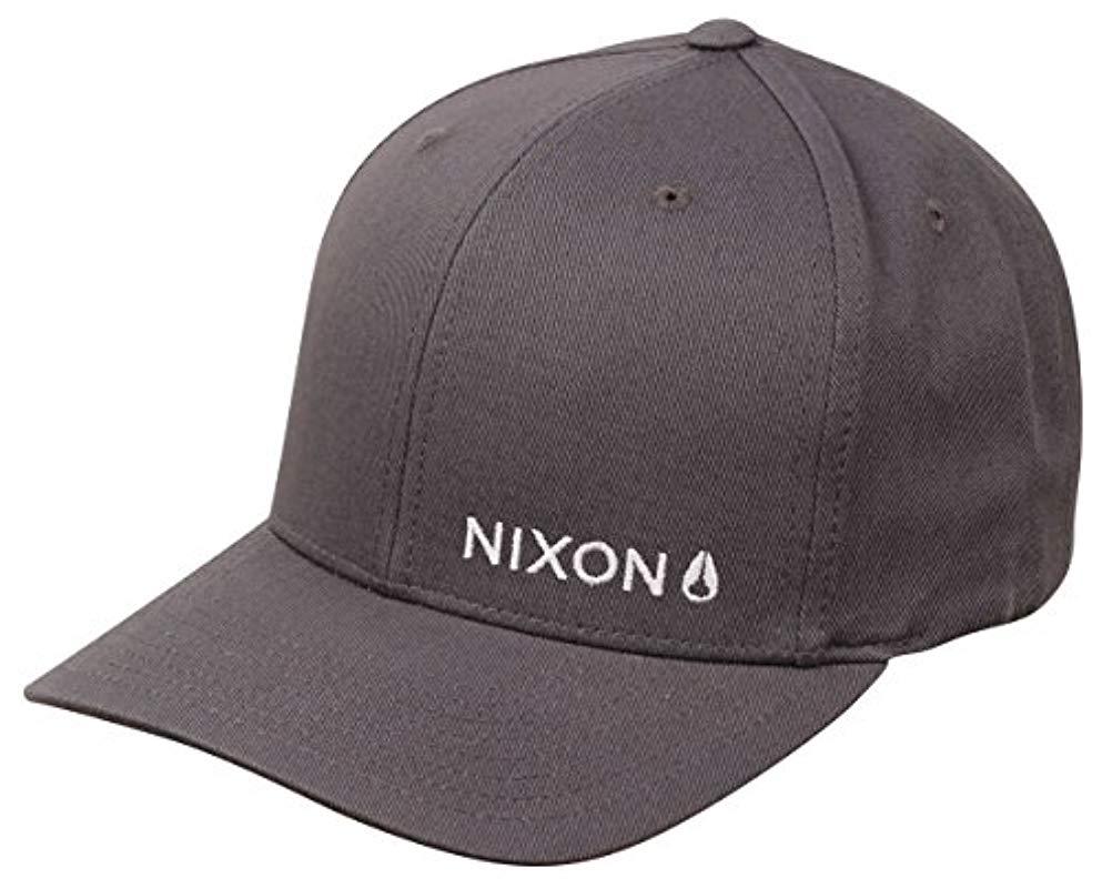 Nixon Lockup Snapback Hat in Gray for Men Lyst