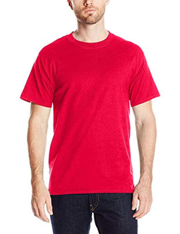 Hanes Short Sleeve Beefy T Shirt In Red For Men Save 45 Lyst