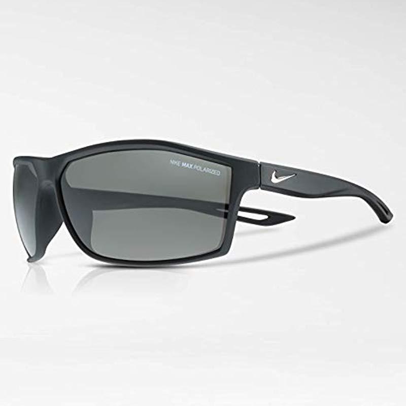 Nike S Intersect Matte Grey With Grey Silver Flash Lens Sunglasses in