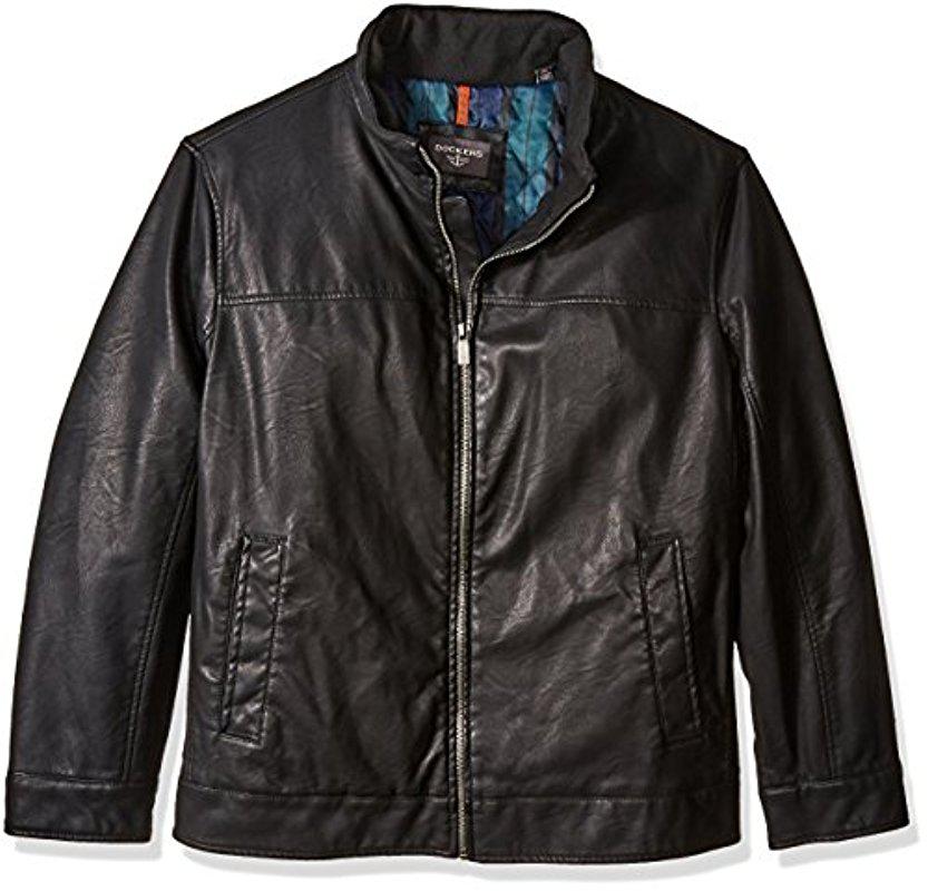 Dockers Leather Jacket Lamb Popular 2018 Lyst Dockers Tall Size Smooth Lamb Faux Leather Laydown Collar In