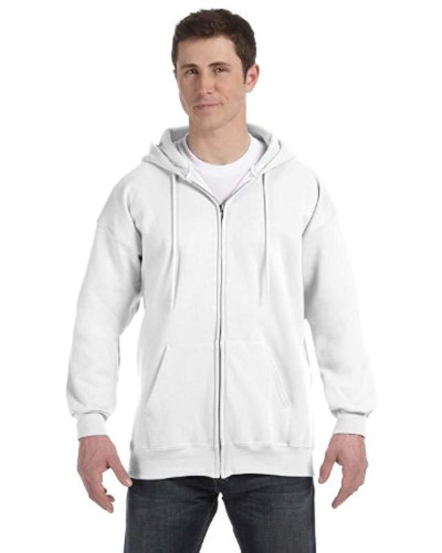 Lyst - Hanes Full Zip Ultimate Heavyweight Fleece Hoodie in White for Men