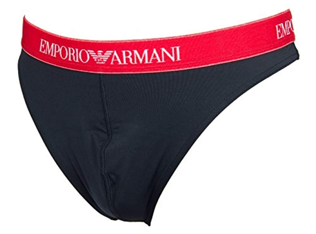 Emporio Armani Essential Microfiber Thong for Men Lyst