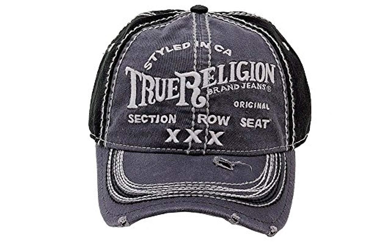 True Religion Triple X Baseball Cap in Gray for Men Lyst