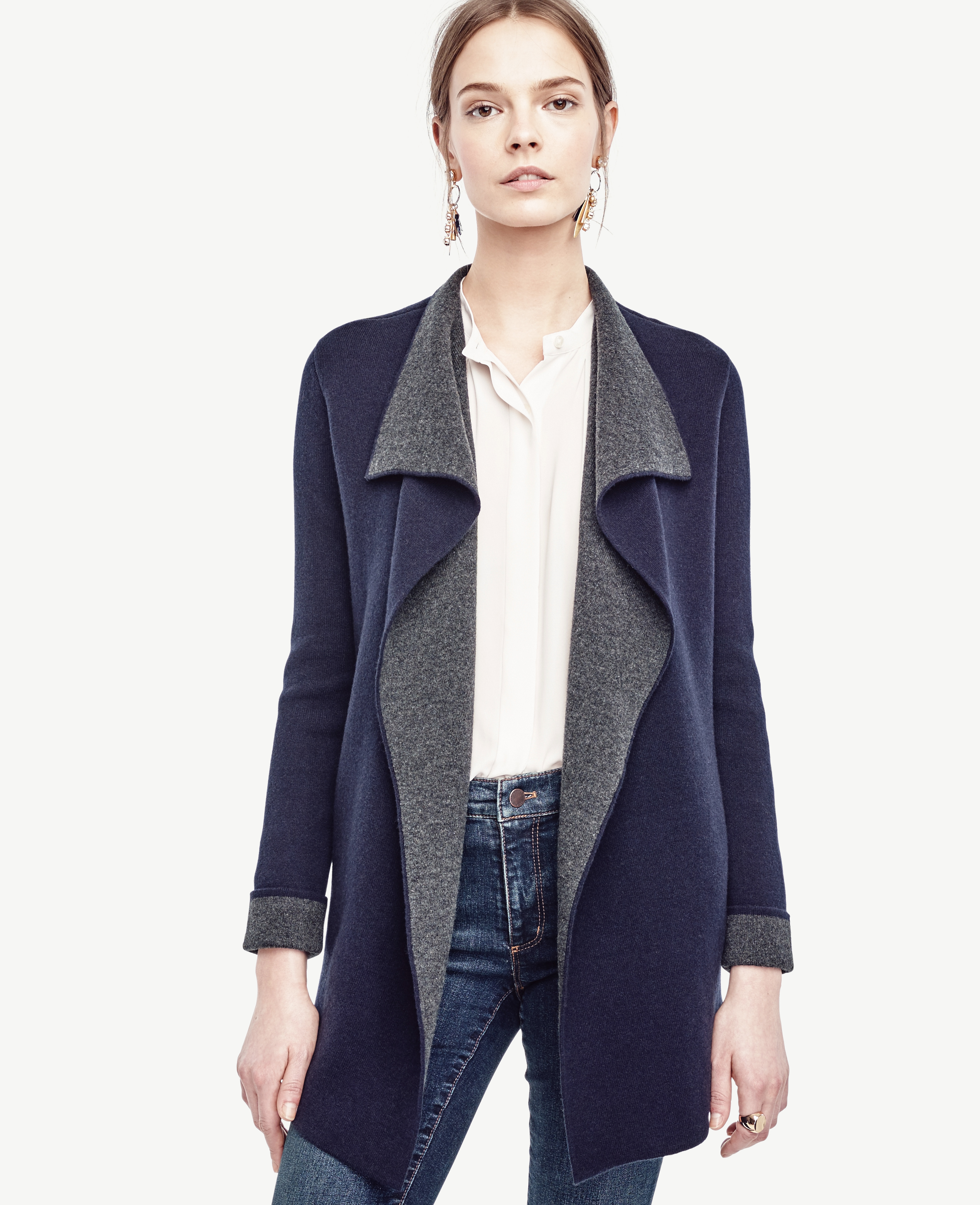 ann taylor sweater coat