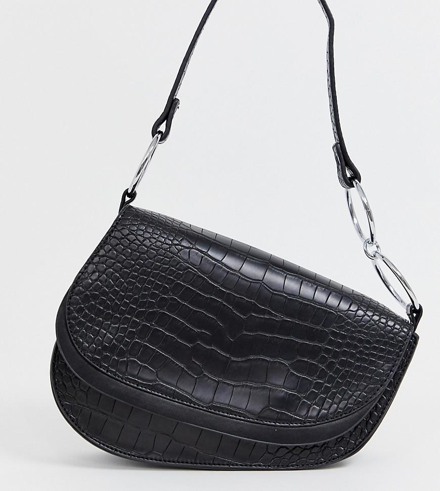 Download Lyst - Skinnydip London Ride Black Mock Croc Shoulder Bag ...