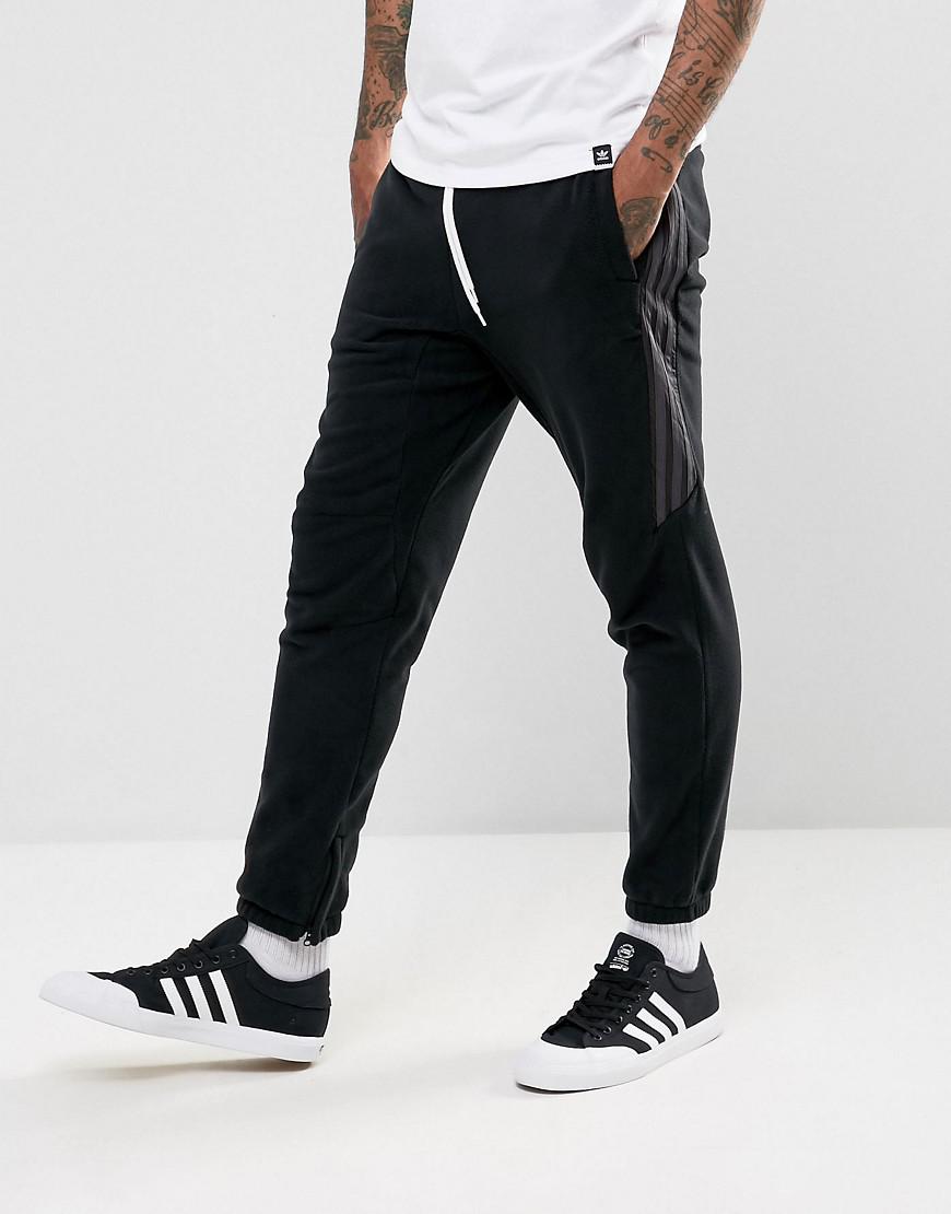 adidas Originals Fleece Joggers In Black Br4000 in Black for Men - Lyst