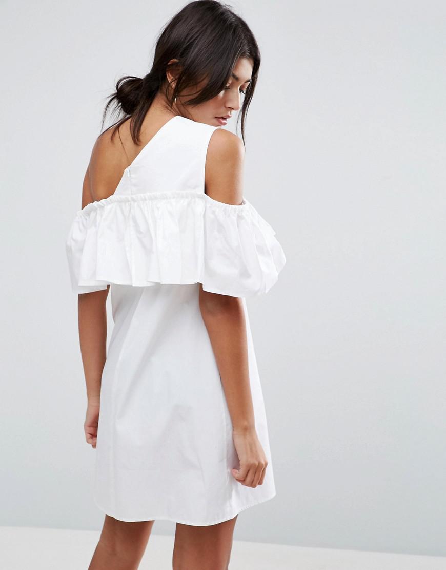 White one shoulder shift dress White one shoulder shift dress