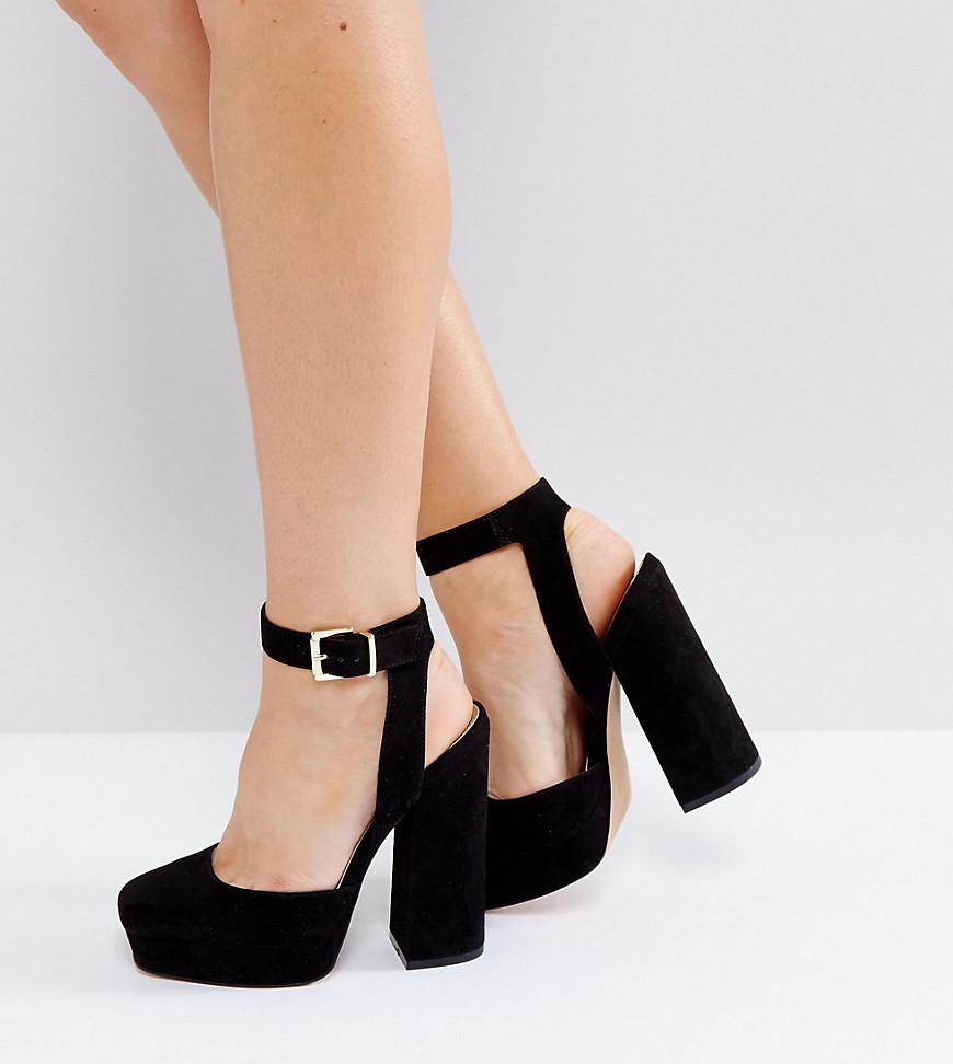 wide fit heels platform