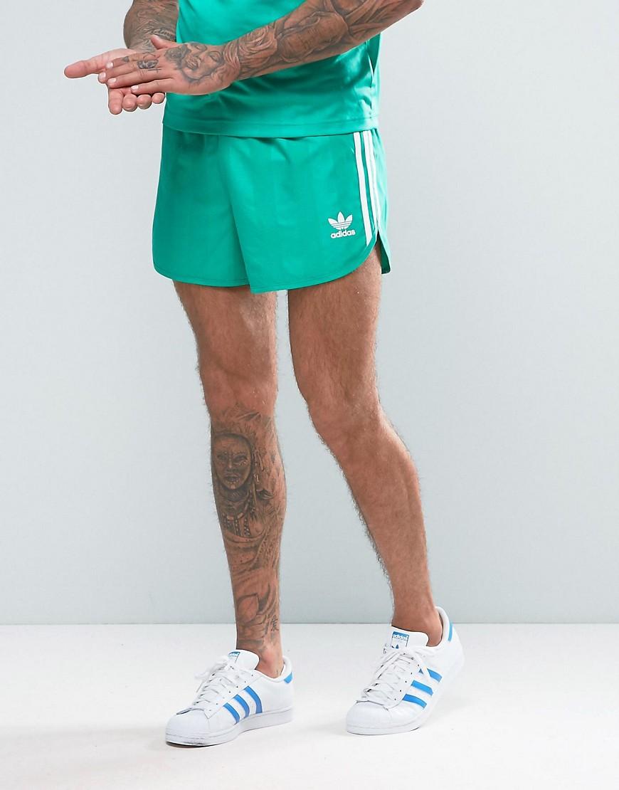 Lyst - adidas Originals Retro Shorts In Green Cf5304 in Green for Men