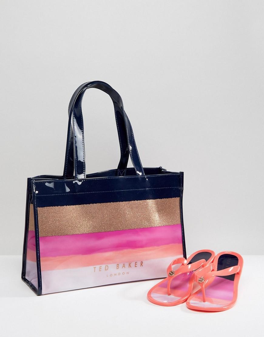 ted baker bag and flip flops