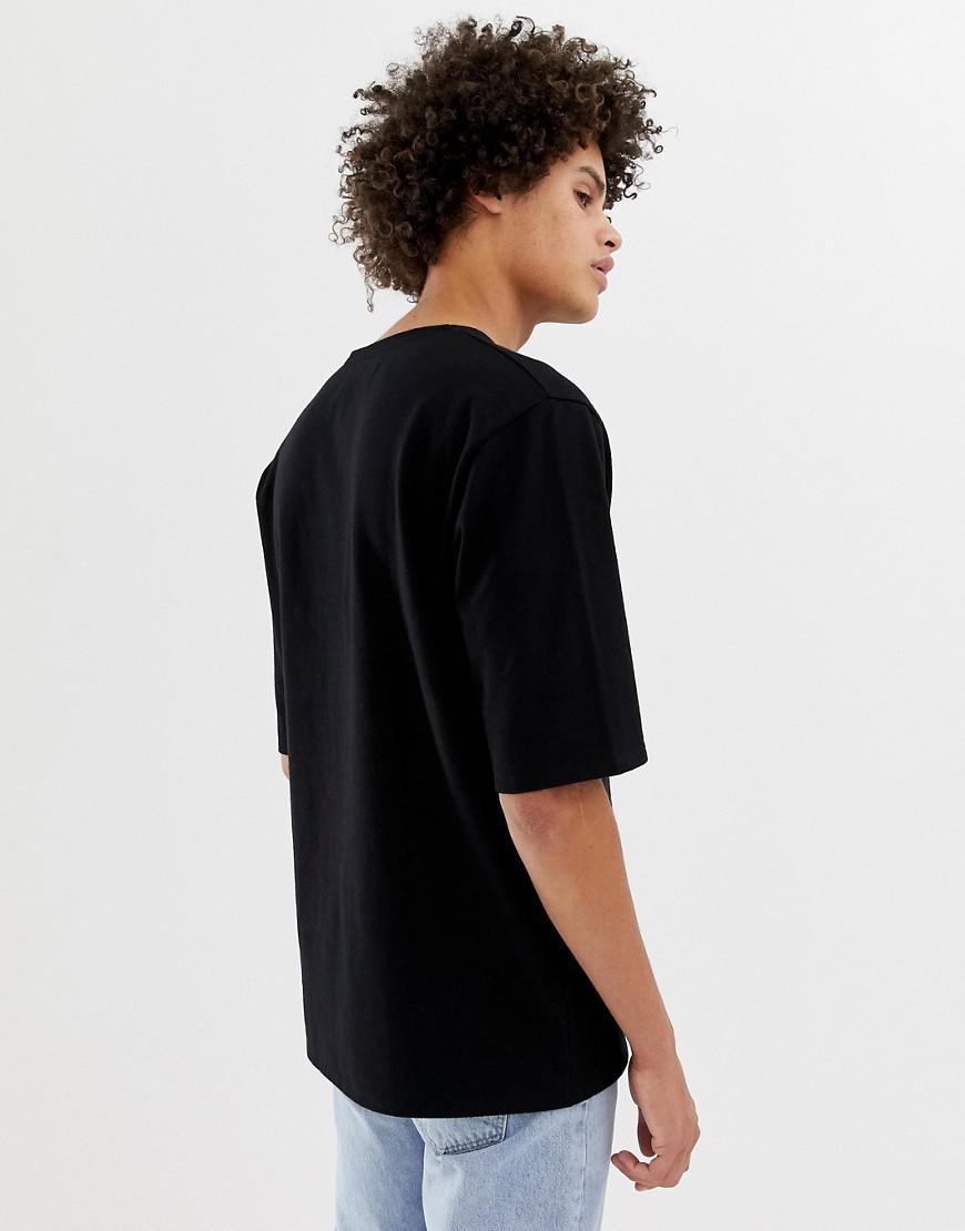 Lyst - Noak Oversized T-shirt In Premium Textured Jersey in Black for Men