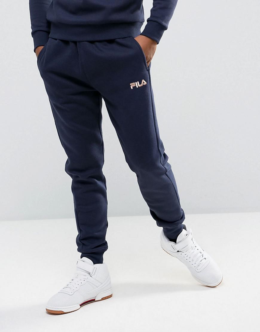 Fila Skinny Joggers With Small Logo in Blue for Men - Lyst