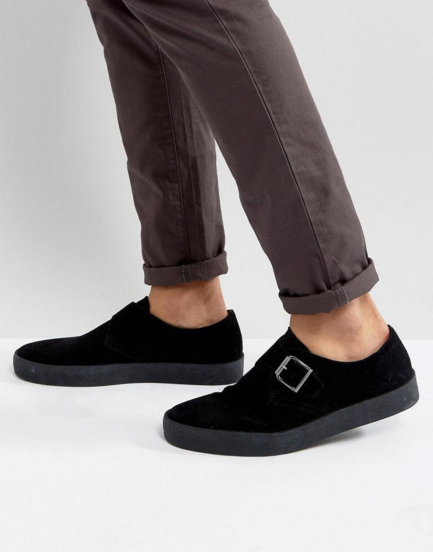 Vagabond Suede Luis Monk Crepe Effect Sole Shoes in Black for Men - Lyst