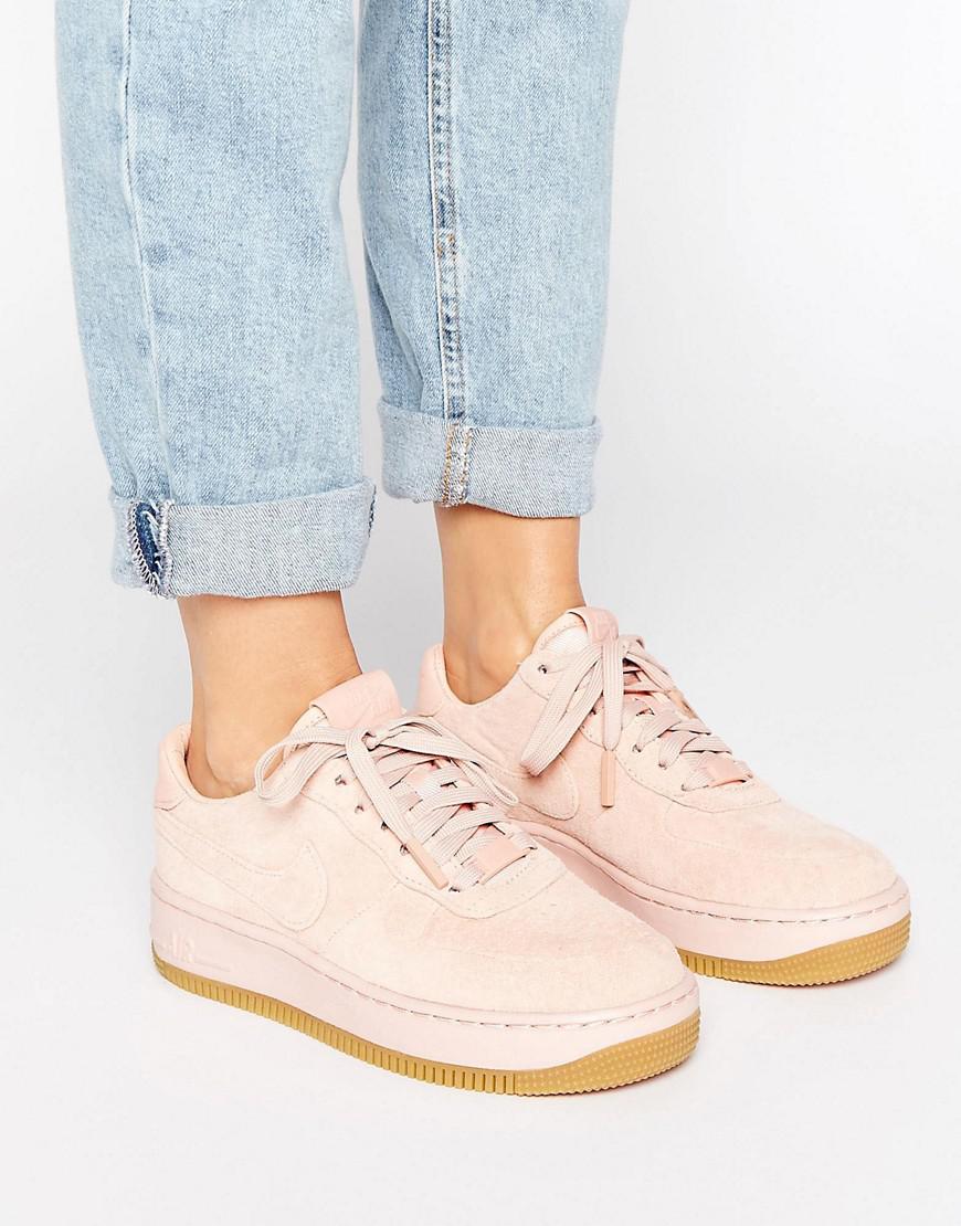 nike air force 1 upstep premium trainers in blue nike air force 1 upstep premium trainers in blue