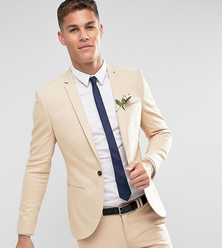 Lyst - Noak Slim Wedding Suit Jacket In Stone in Natural for Men