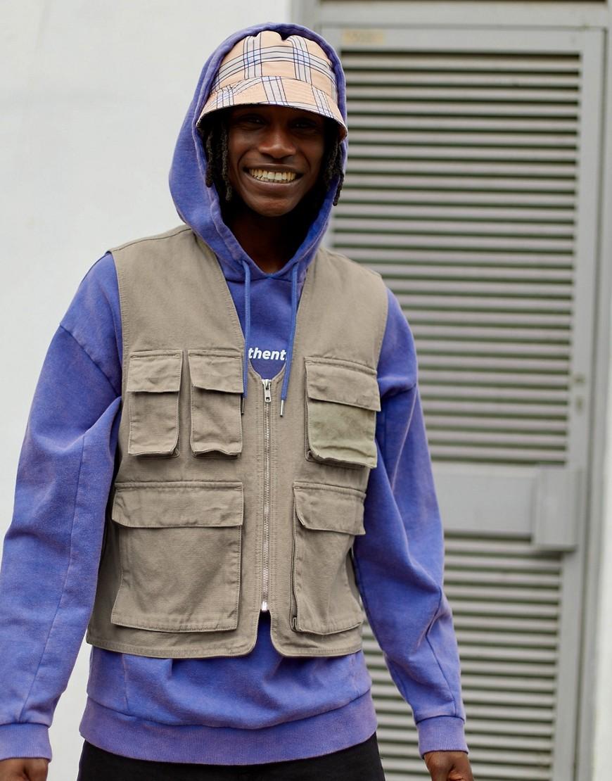 ASOS Utility Vest In Khaki in Green for Men Lyst