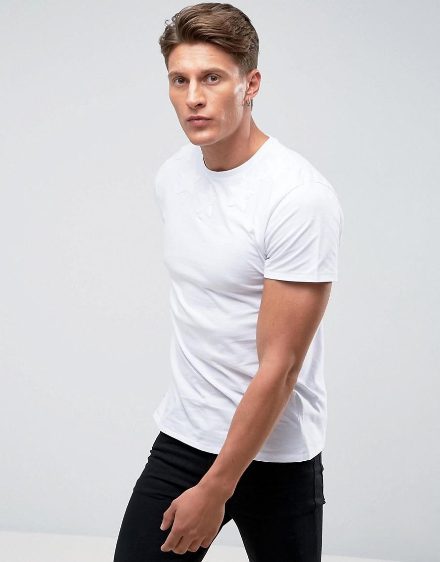 Lyst - Threadbare Textured Dd Stars T-shirt in White for Men