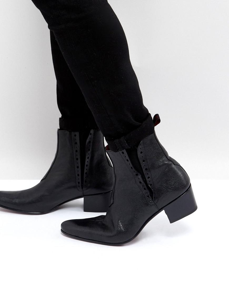 Lyst - Jeffery West Murphy Chelsea Boots In Black Leather in Black