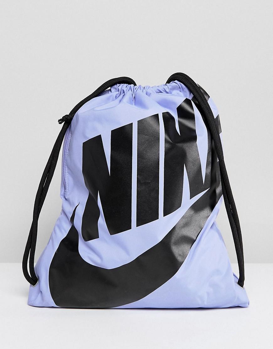 Nike Drawstring Bag In Lilac Purple Lyst Gallery