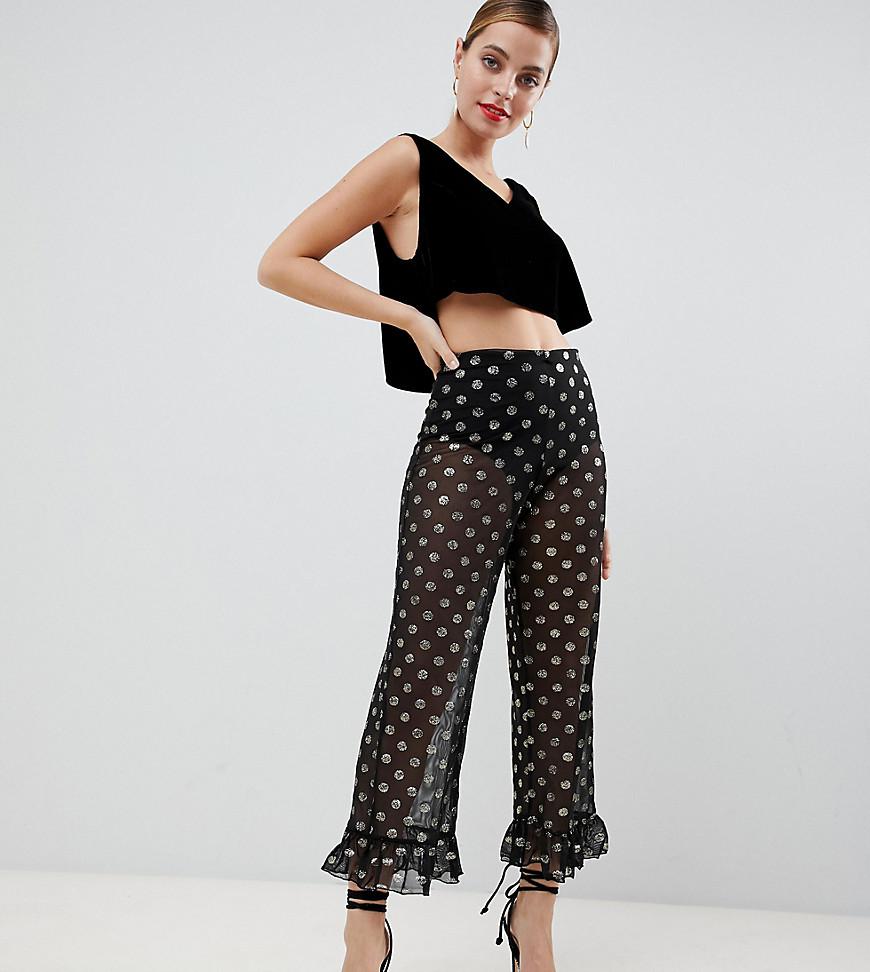 gold mesh trousers