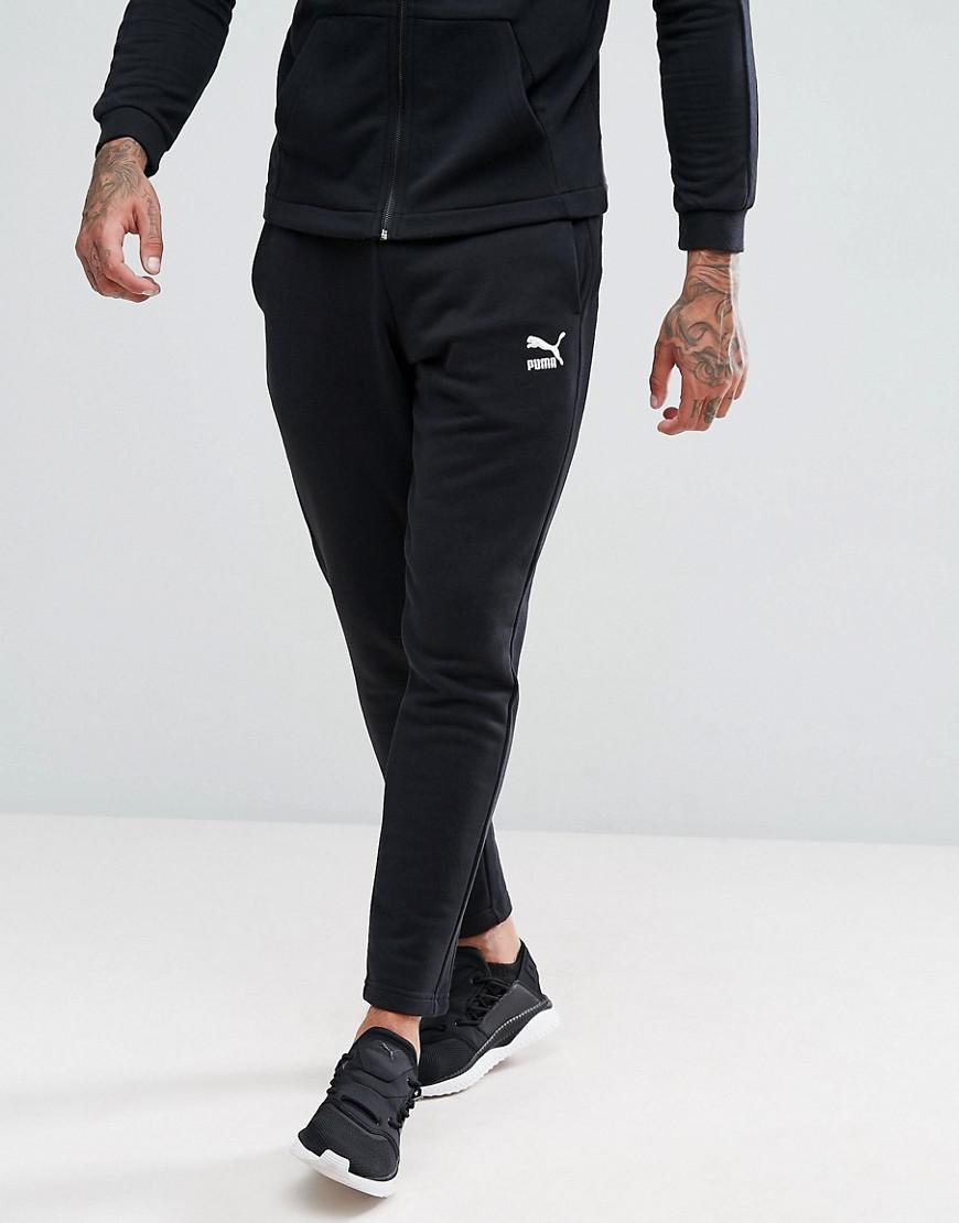 puma essential skinny joggers in black