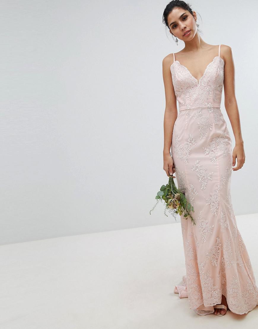 Chi London Bridal Premium Lace Maxi Dress With Fishtail In White Chi London Women S Bridal