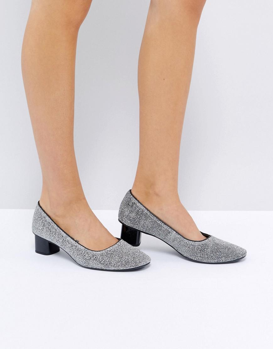 Lyst - Mango Mid Heeled Ballet Shoe in Metallic