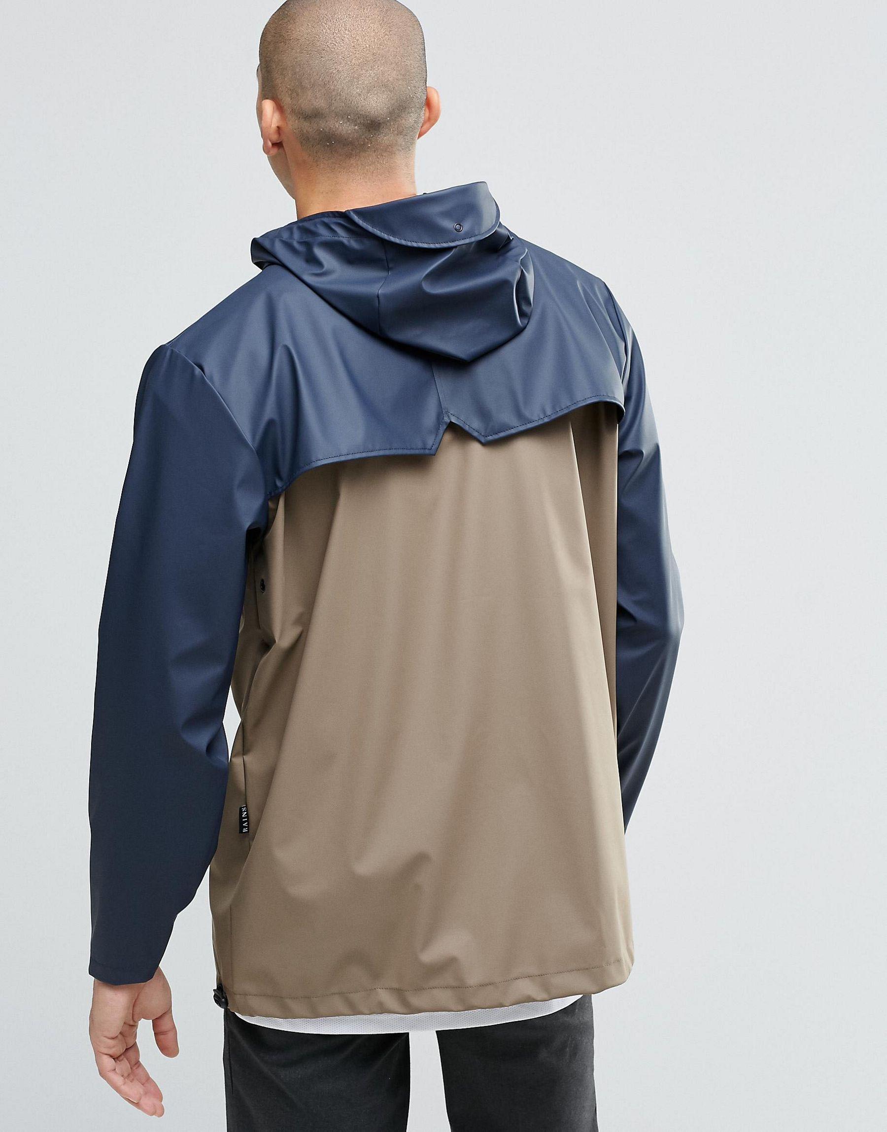 Lyst Rains Anorak Overhead Jacket Waterproof in Blue for Men