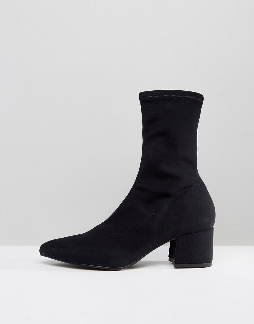 Lyst - Vagabond Mya Black Stretch Sock Boots in Black