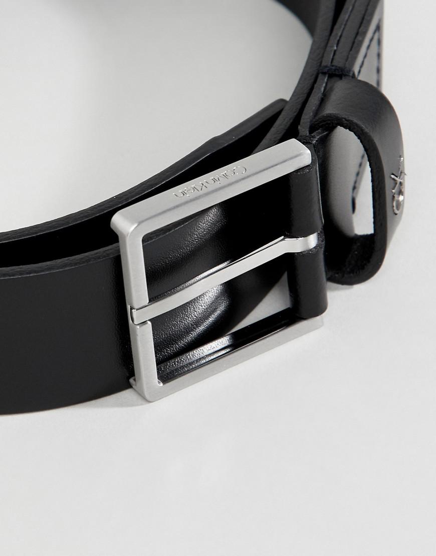 Calvin Klein Mino Leather Belt In Black in Black for Men Lyst