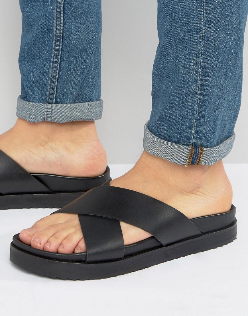 asos leather sandals