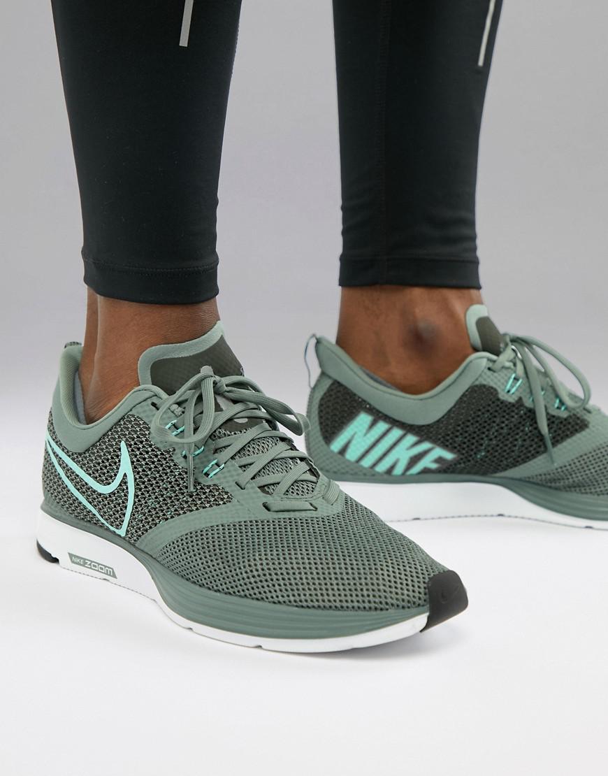 Nike Zoom Strike Trainers In Green Aj0189 301 for Men Lyst Nike Men's Zoom Strike Running Shoes