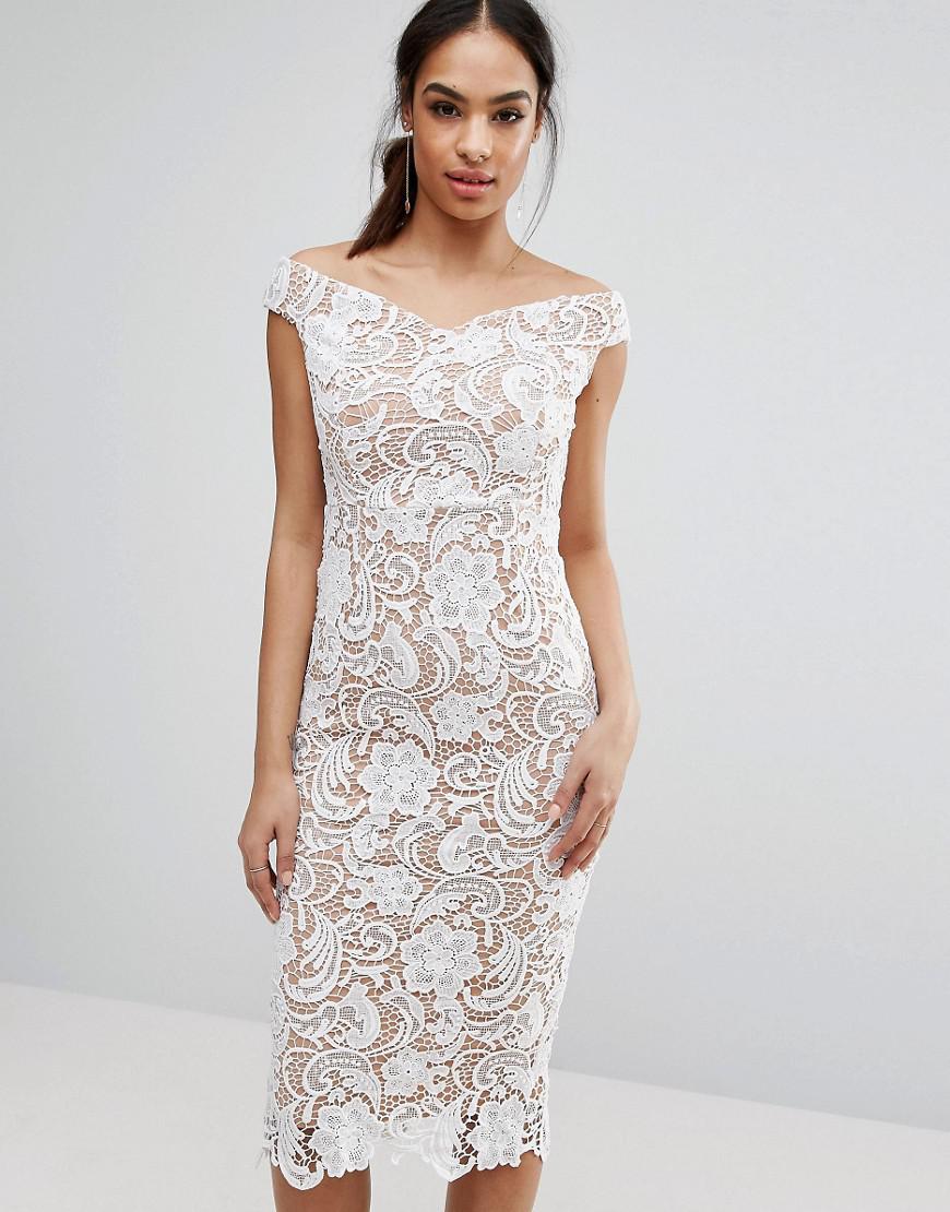 boohoo white lace dress