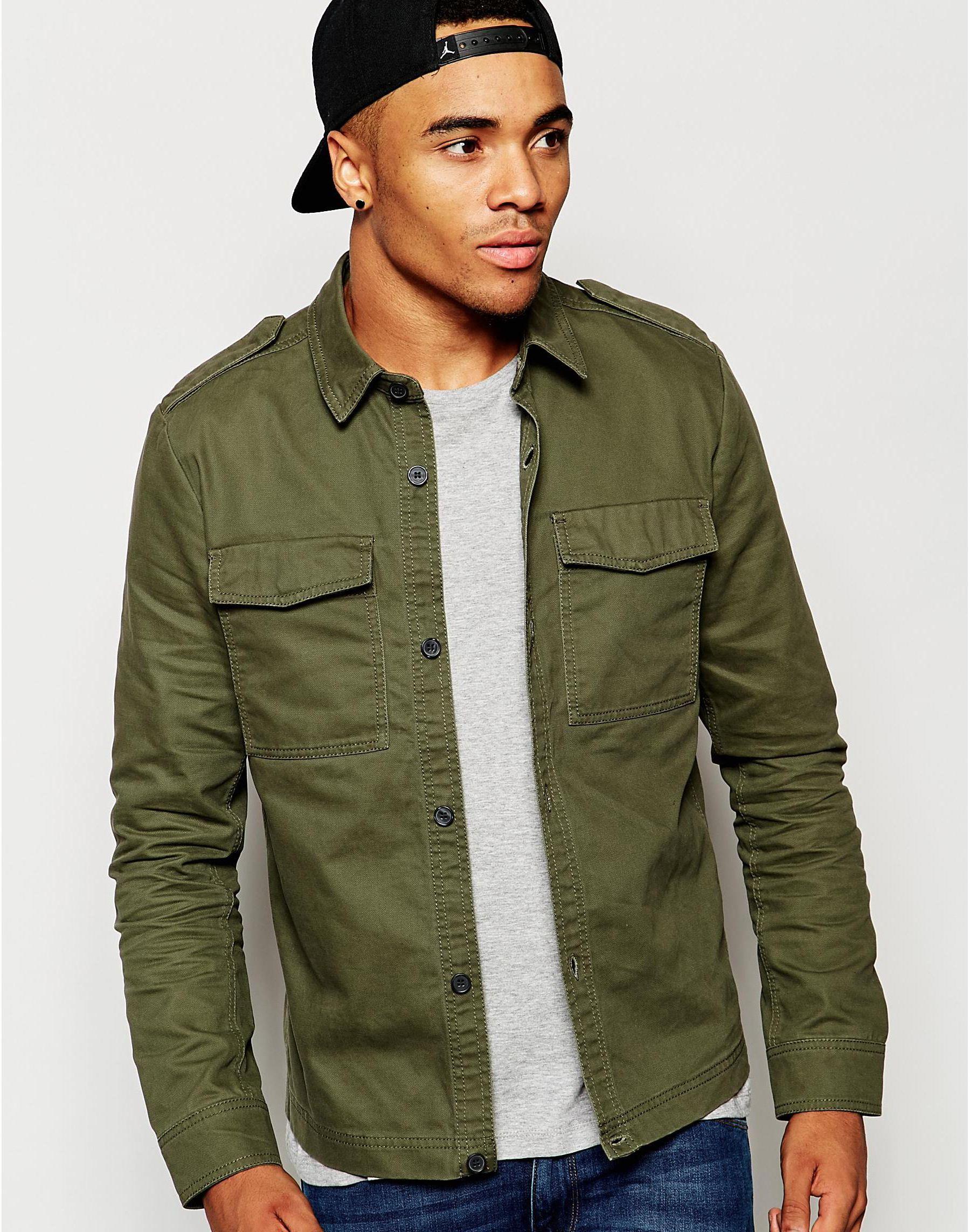 Lyst New Look Military Jacket  in Green for Men