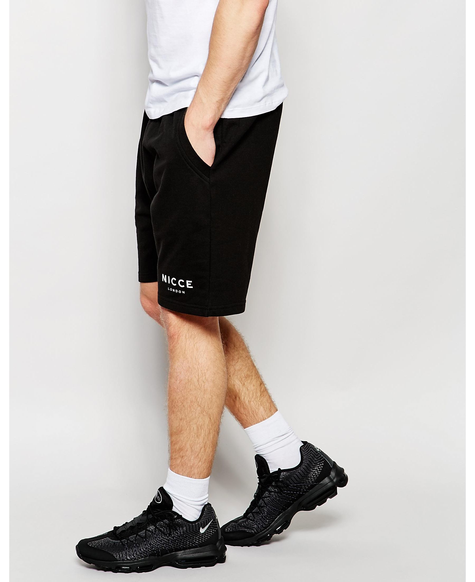 Nicce London Sweat Shorts With Logo in Black for Men - Lyst