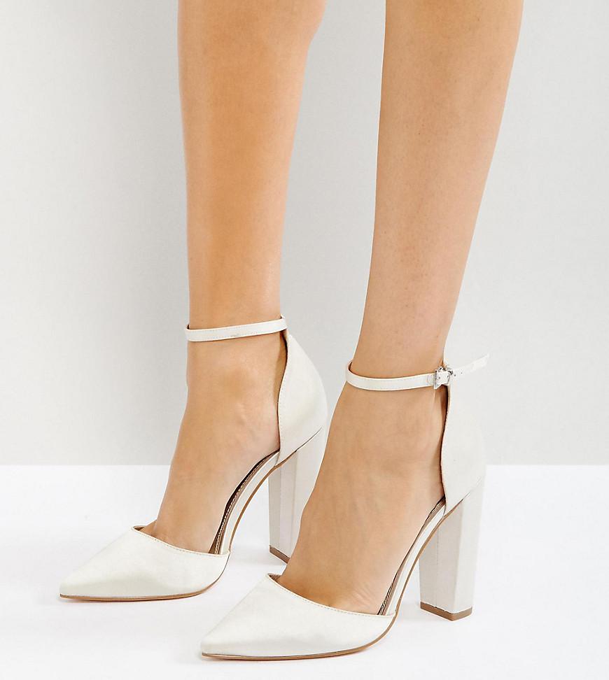Lyst Asos Penalty Bridal Pointed High Heels in Natural