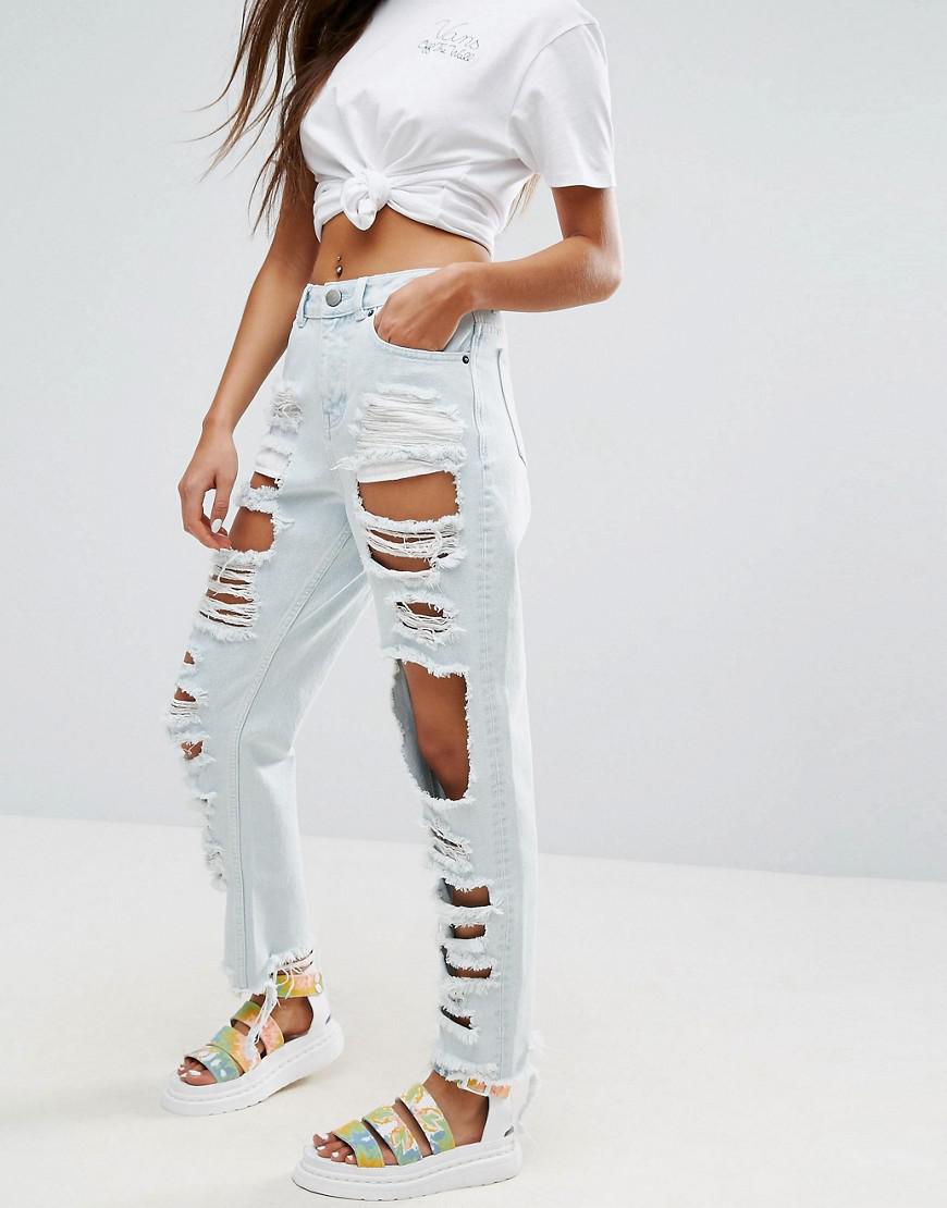 asos white mom jeans