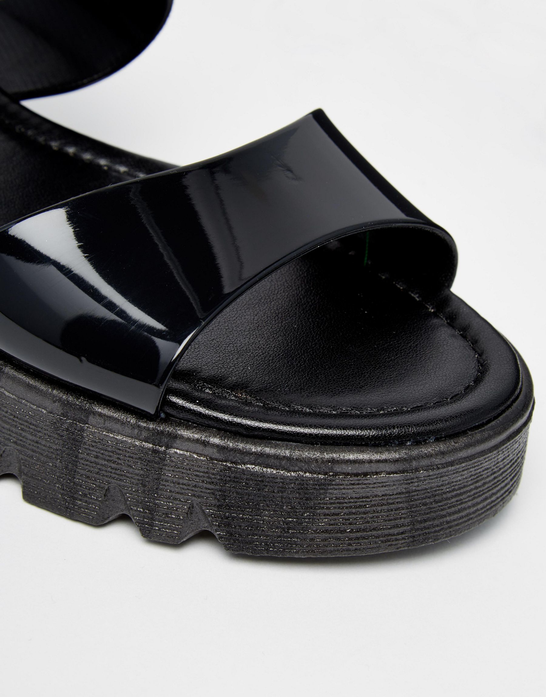 Lyst ASOS Flynn Jelly Sandals in Black