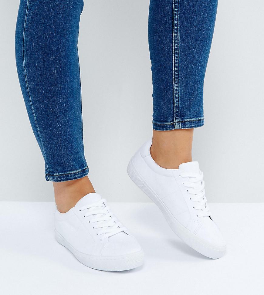 Lyst - Asos Devlin Wide Fit Lace Up Sneakers in White