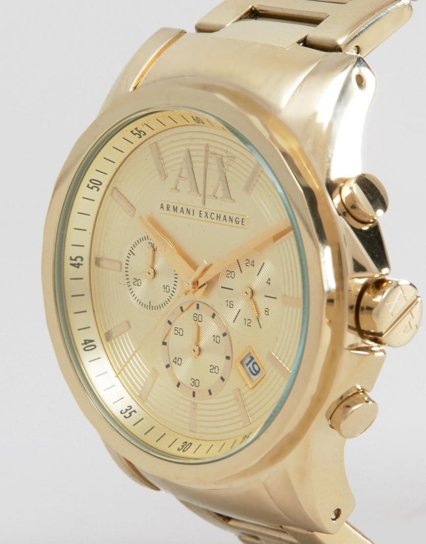 armani exchange watches golden