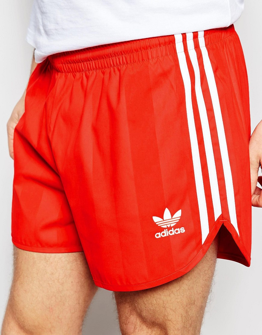 Adidas Originals Synthetic Retro Shorts Aj6934 In Red For Men Lyst 7787