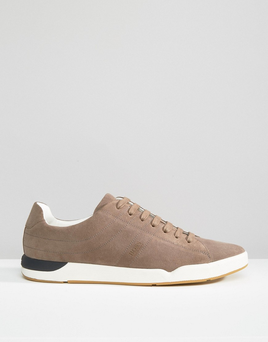 Lyst Boss orange By Hugo Boss Suede Sneakers in Natural for Men